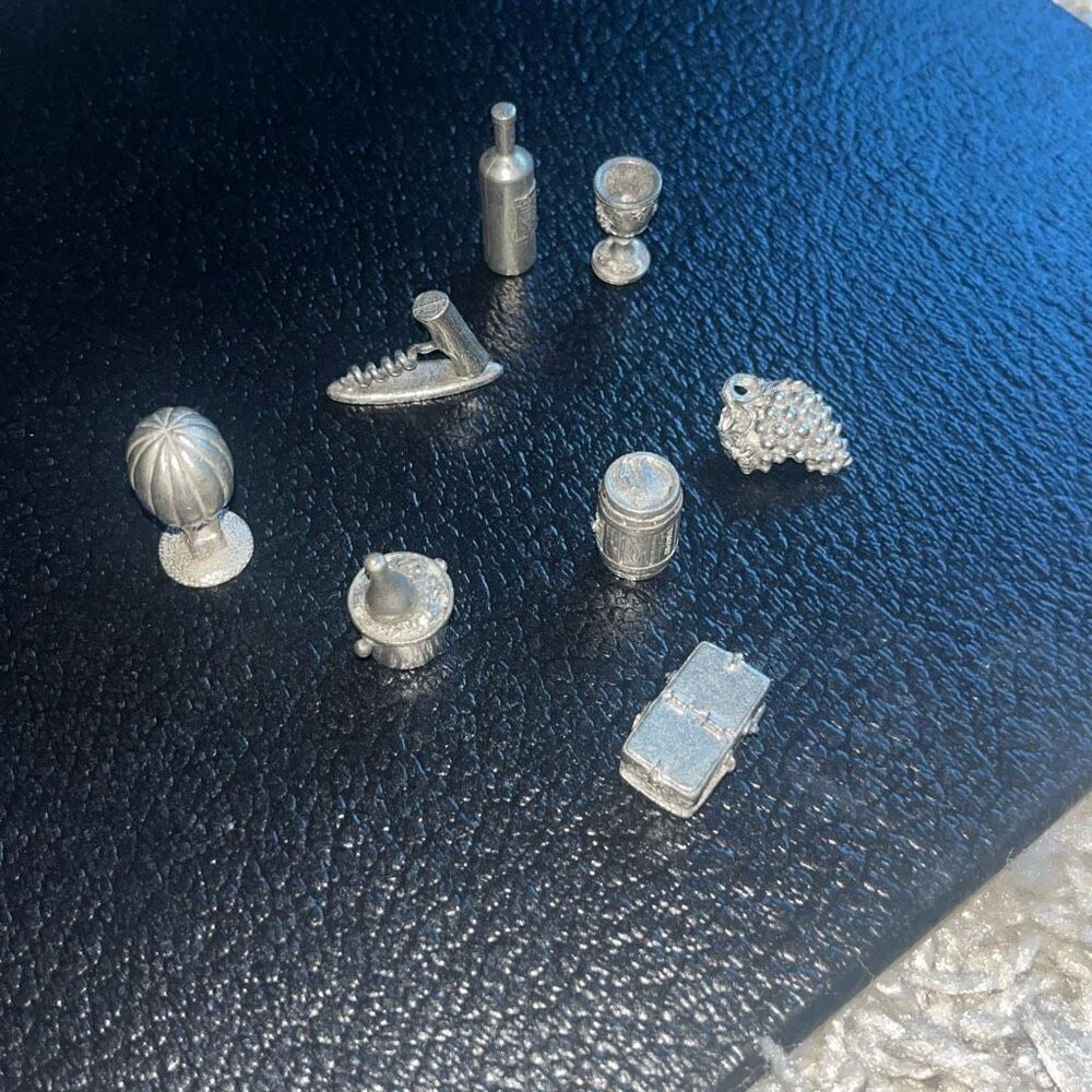 1997 Monopoly Napa Valley pewter pieces 8￼